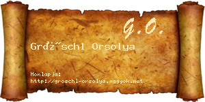 Gröschl Orsolya névjegykártya